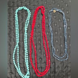 Layered beaded necklaces